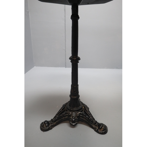 647 - Two Heavy Cast Iron Bistro Table's (2ft Dia)