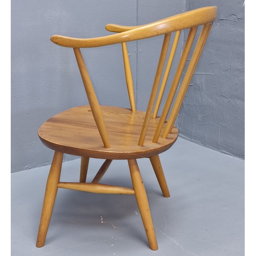 652 - Ercol Blonde Cowhorn Fireside Chair