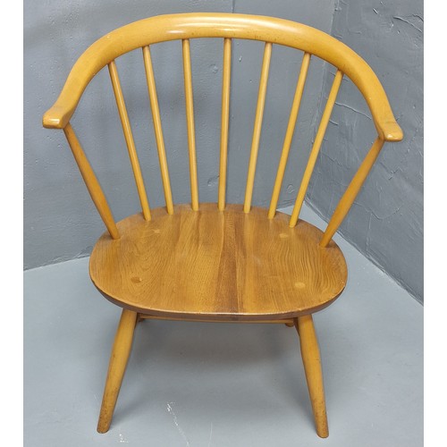 652 - Ercol Blonde Cowhorn Fireside Chair