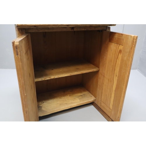 654 - Victorian Pine Clerks Desk with two door Cupboard (34