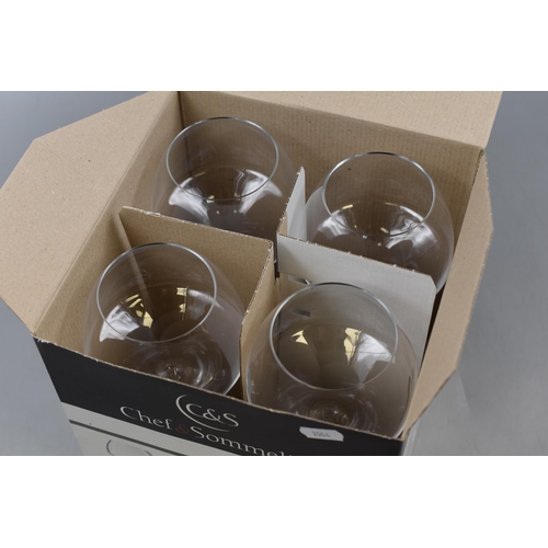 655 - Four New Boxed Sets of Chef & Sommelier Alcohol Glasses