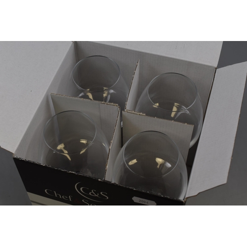 655 - Four New Boxed Sets of Chef & Sommelier Alcohol Glasses