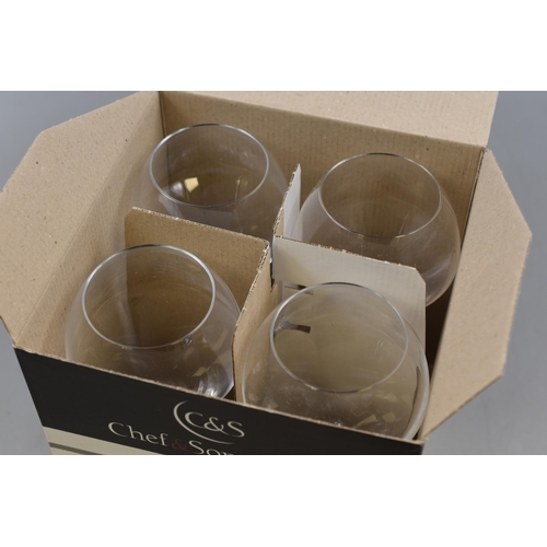 655 - Four New Boxed Sets of Chef & Sommelier Alcohol Glasses