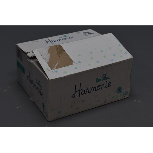 627 - A Box of 132 Pampers Harmonie Size 2 Nappies.