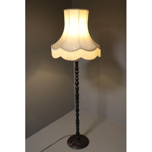 667 - Vintage Freestanding Standard lamp with Cream Shade approx 64