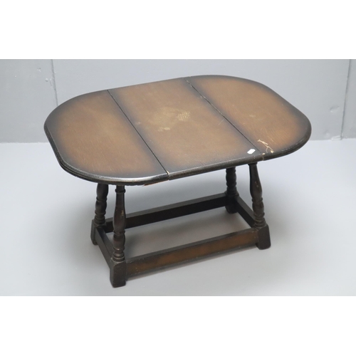 669 - Vintage Oak Drop Leaf Table (18