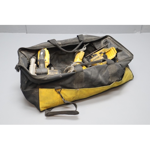 758 - Mixed Selection of DeWALT Tools Including Circular Saw, Reciprocating Saw, Hammer Drill (Powers On W... 