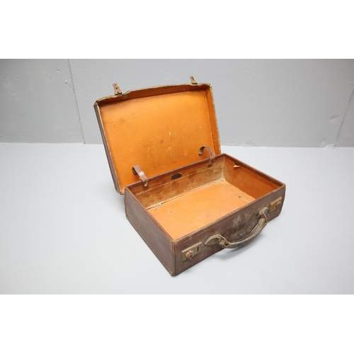 687 - Vintage Ocean Imperial Travel Trunk with Internal Tray and a Leather Suitcase (30