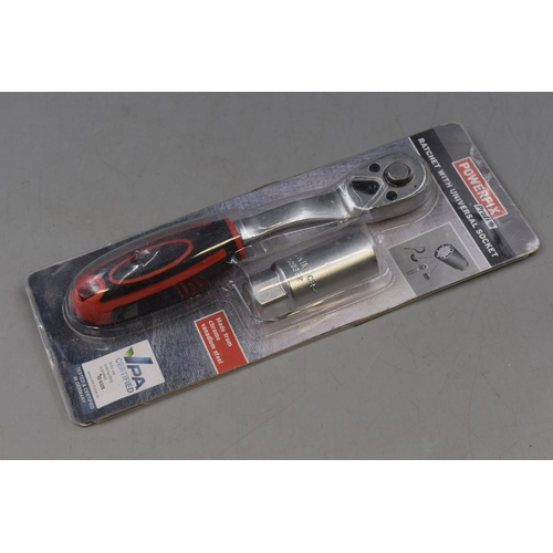 776 - Powerfix Ratchet with Universal Socket (new)