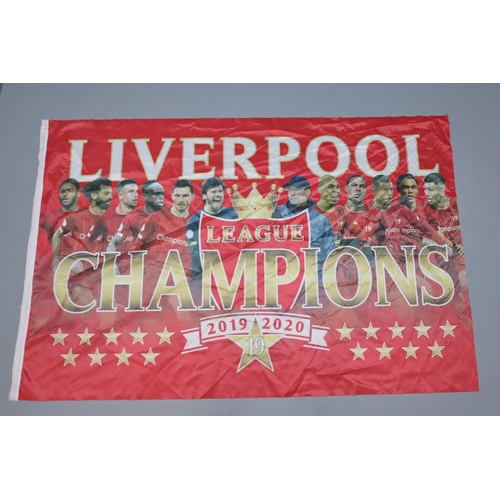 786 - Large Liverpool League Champions 2019 Flag approx 58