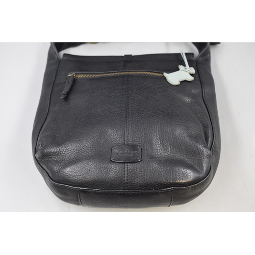 788 - Ladies Radley Black Leather over Body Bag