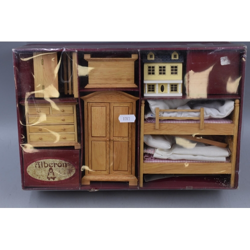 794 - A Boxed Set of Alberon Wooden Dolls House Furniture, For a Child's Bedroom.