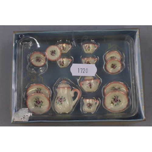 797 - A Boxed Hickleton Interiors Dolls House Floral China Tea Set, With A Selection of Miscellaneous Doll... 