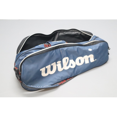 721 - Wilson Tennis Bag, contains Four Tennis Rackets including Slazenger and Four Tennis Balls