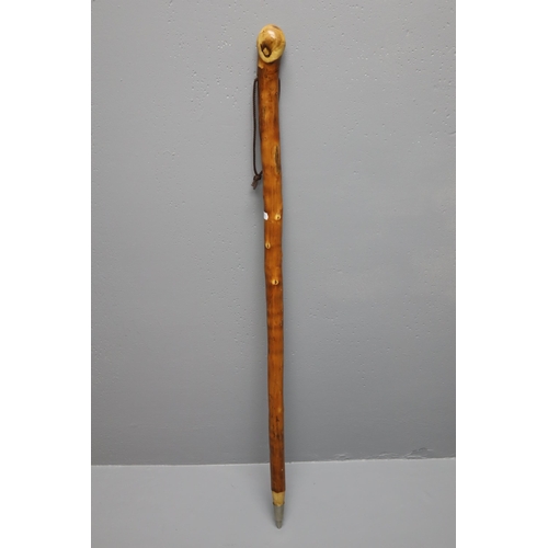 722 - Three Walking Sticks including Chestnut Root Ball, and two Thumbstick Walking Sticks (longest 46