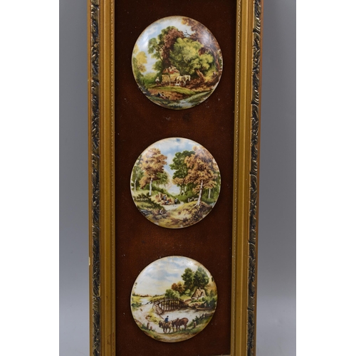 821 - Mixed Lot of Vintage Hand created Miniature Framed and Glazed pictures to include Hand painted Staff... 