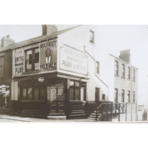 822 - Five Framed and Glazed Black and White Old Photo Style Prints Showing Different Areas of Mexborough ... 