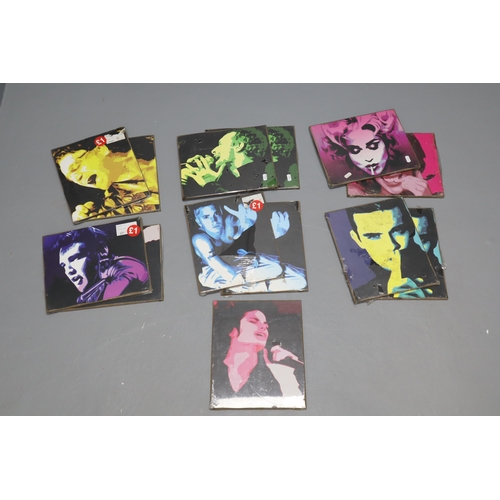 823 - Collection of 13 Pop Art Pictures including Michael Jackson, Elvis, Robbie Williams, Chris Martin an... 