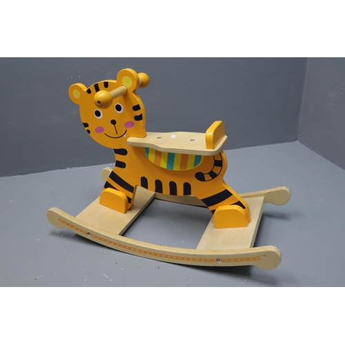 726 - Wooden Rocking Tiger