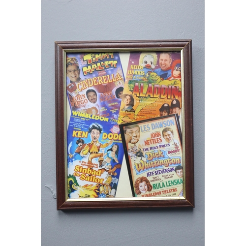 831 - Four Pantomime Framed Posters including Sleeping Beauty, Red Riding Hood and More