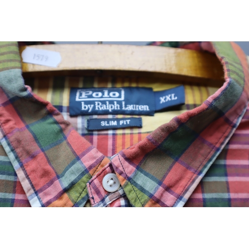 732 - Two Gents Designer Shirts. Includes Diesel (With Tags), And Ralph Lauren Polo. Sizes XXL and XL.