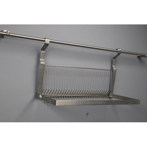 744 - A Stainless Steel Hanging Shelf, Approx 11