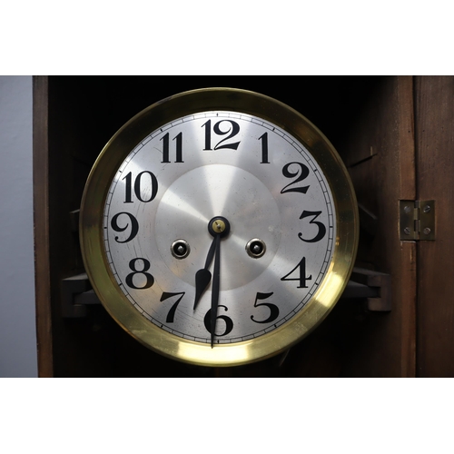 75 - Old Wall Clock with Label Bearing The Name Allan of Arbroath