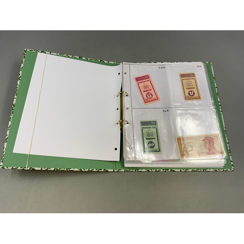 526 - Album Containing a Selection of Worldwide Bank Notes. Includes Indonesia, Venezuela, India, Uzb... 