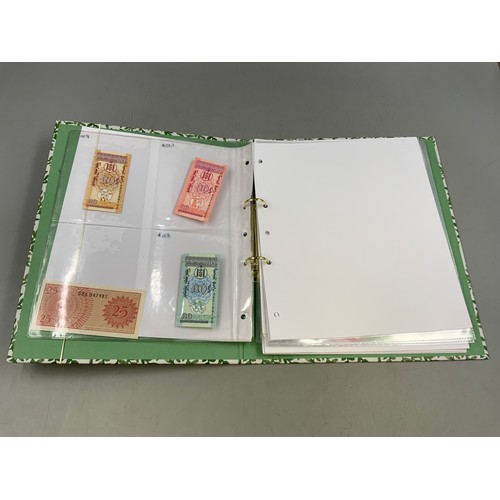 526 - Album Containing a Selection of Worldwide Bank Notes. Includes Indonesia, Venezuela, India, Uzb... 