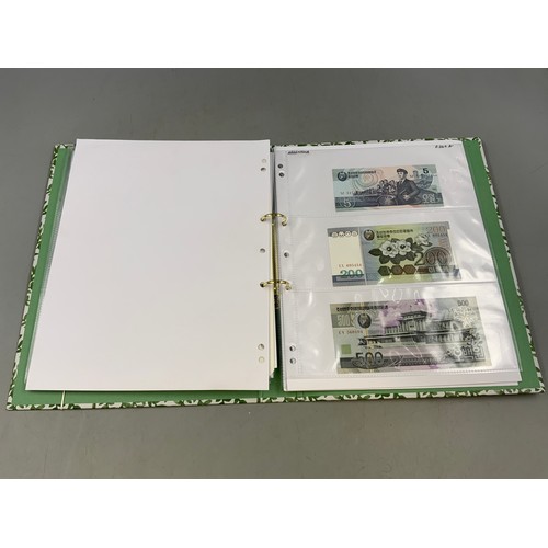 526 - Album Containing a Selection of Worldwide Bank Notes. Includes Indonesia, Venezuela, India, Uzb... 