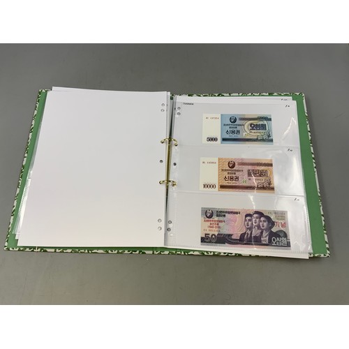 526 - Album Containing a Selection of Worldwide Bank Notes. Includes Indonesia, Venezuela, India, Uzb... 