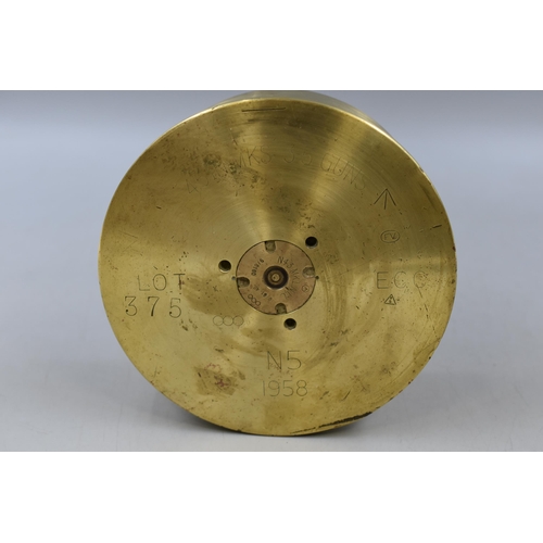 A Marked 1958 Large Naval Brass Artillery Shell Casing, Approx 6.5 ...