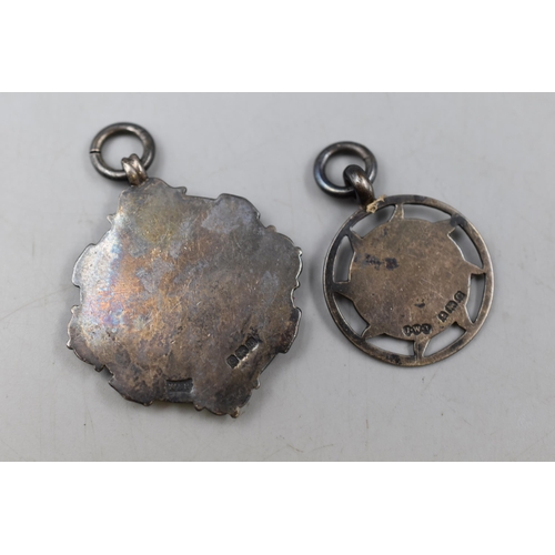 12 - Two Hallmarked Birmingham Silver Fobs, Circa 1926 and 1931.