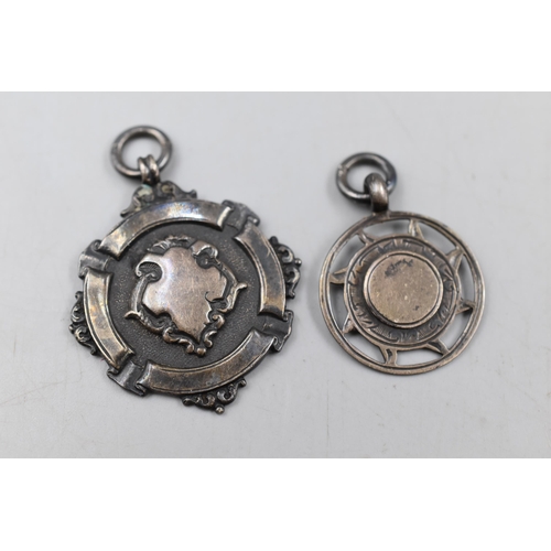 12 - Two Hallmarked Birmingham Silver Fobs, Circa 1926 and 1931.