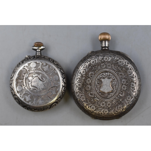 16 - Silver 935 Swiss Pocket Watch (Working) Broken Glass and a Silver 925 Cased Watch (a/f)