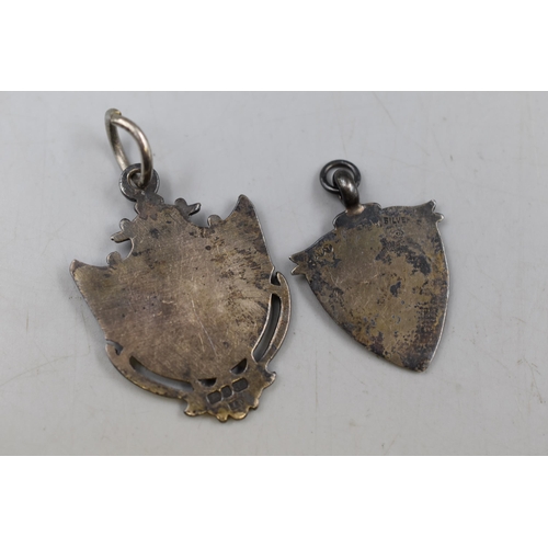 20 - Two Silver Fobs, One Hallmarked Birmingham Silver.