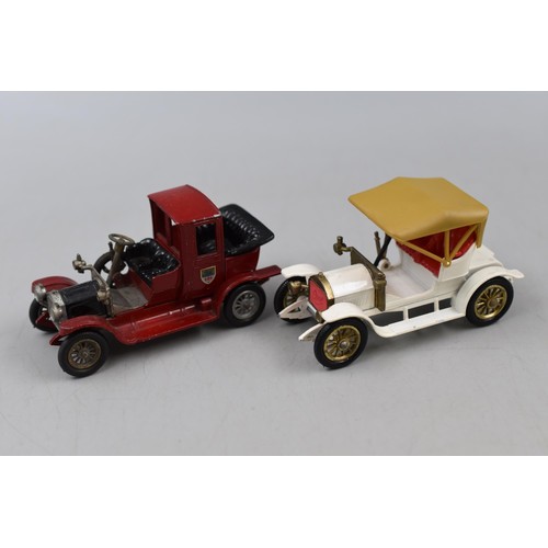 142 - Selection of 9 Lesney Die-Cast Models of Early Motor Cars and a Hippo Books Book on Veteran and Vint... 