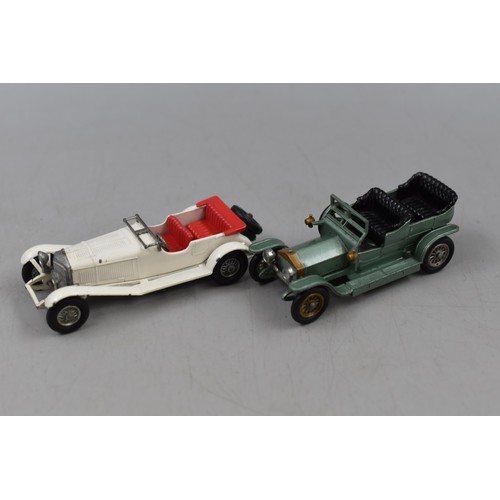 142 - Selection of 9 Lesney Die-Cast Models of Early Motor Cars and a Hippo Books Book on Veteran and Vint... 