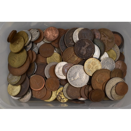 202 - Tub of Mixed Coins from Various Countries