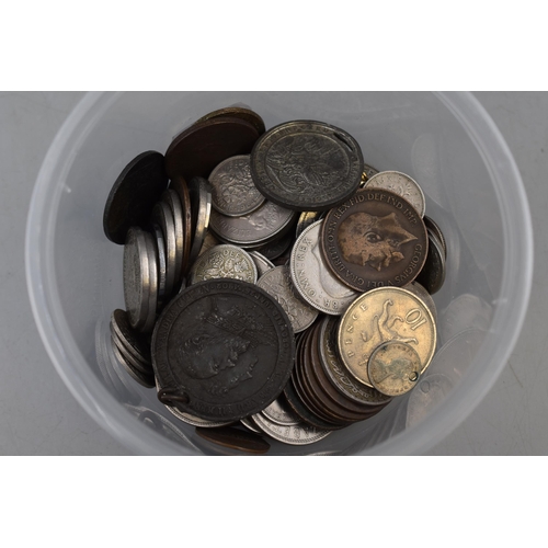 205 - Two Tubs of mixed coinage including Silver (1.2kg)