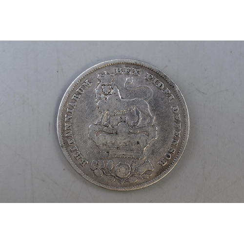 218 - George IIII 1826 Silver Shilling