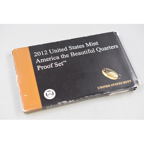 222 - 2012 United States The Beautiful Quarters Mint Proof Coin Set. New Mexico, Maine, Puerto Rico, Hawai... 