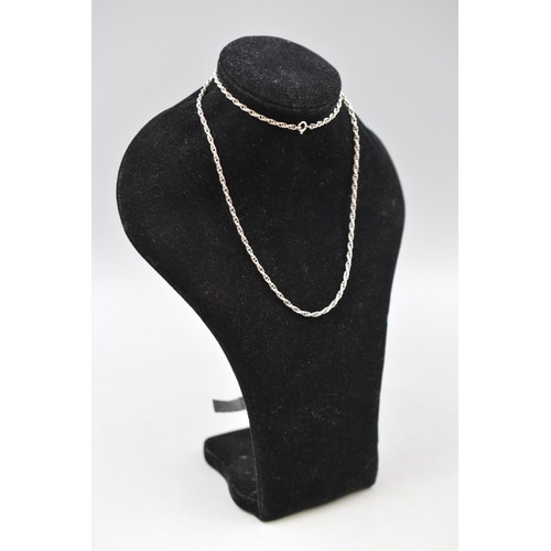 60 - Silver 925 Rope Chain Necklace (22