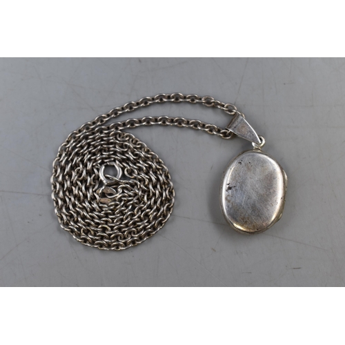 67 - Silver 925 Locket and Chain Complete with Presentation Box