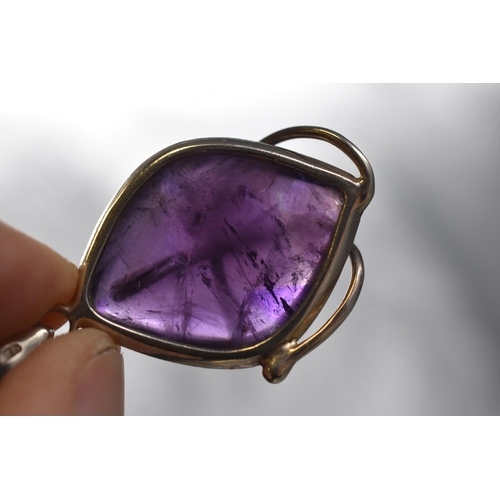 92 - Silver 925 Amethyst Stoned Pendant Necklace Complete with Presentation Box