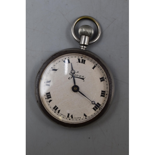 98 - Vintage Fides French Pocket Watch (Spares or Repairs)