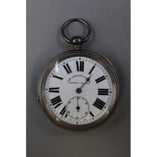 99 - A Sterling Silver Cased 'The Veracity Watch' Pocket Watch, In Protection Case. AF.