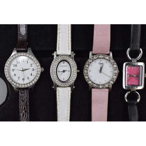 100 - Selection of 7 Ladies Watches including Limit, Geneva, Cabouchon and More (Working)