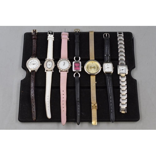 100 - Selection of 7 Ladies Watches including Limit, Geneva, Cabouchon and More (Working)