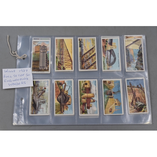 158 - Three Sets of 50 Will 1920/30s Cigarette Cards including Do You Know, Railway Engines, and Engineeri... 